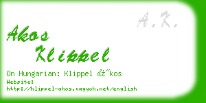 akos klippel business card